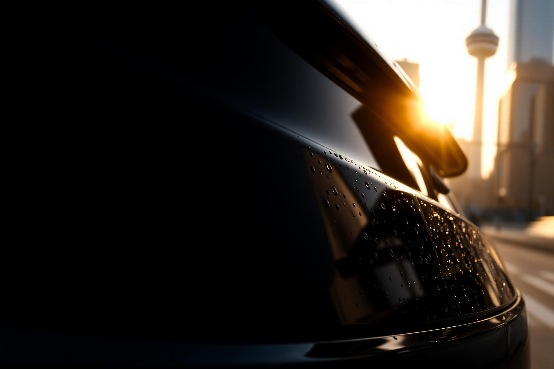 Detailed car at Toronto sunset